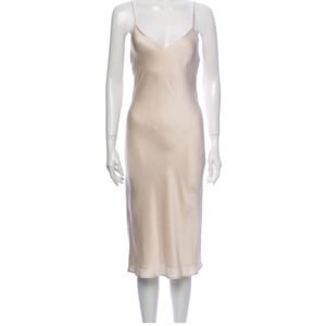 L'AGENCE Silk Midi Length Jodie slip Dress